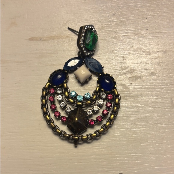 Stella & Dot Multicolor Crystal Chandelier Earrings - Picture 4 of 6